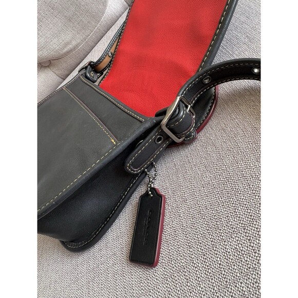 COACH x DISNEY  MICKEY MOUSE W/Ears crossbody Leather Bag BLACK limited edition - Picture 7 of 9